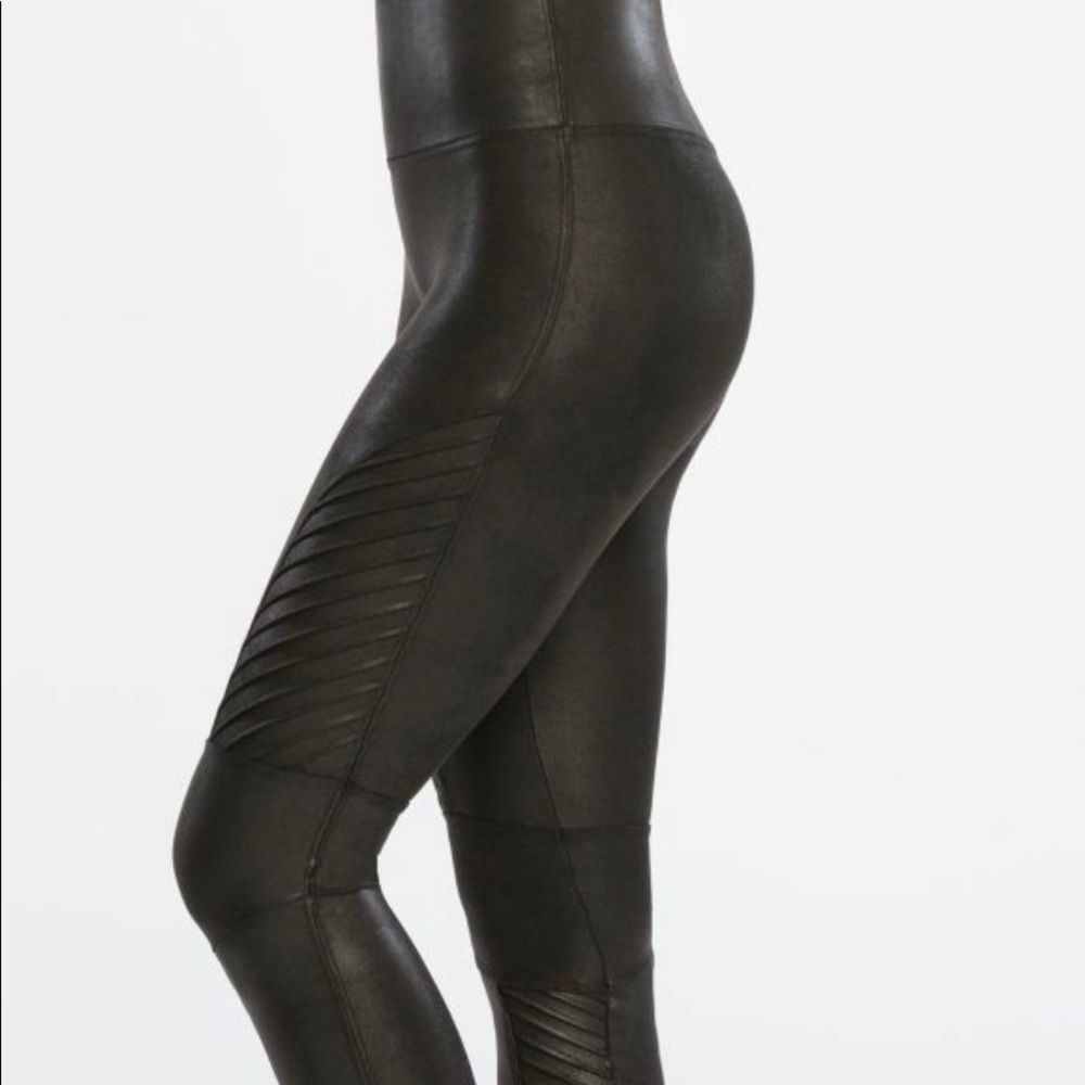 Spanx leather motto leggings